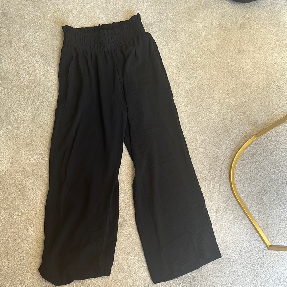 Black Wide-Leg Pants